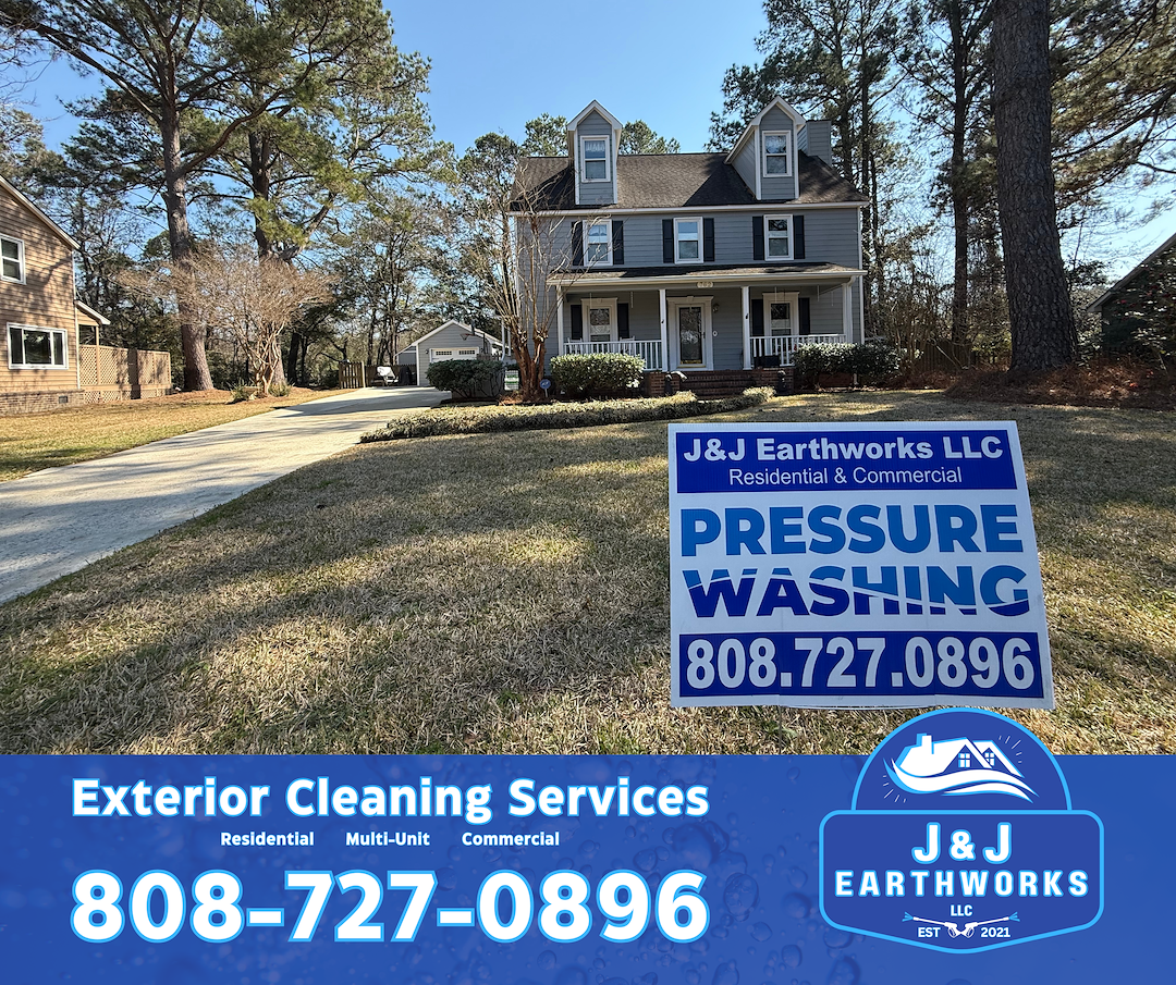 House Washing, Gutter Cleaning & Driveway Cleaning in Wakendaw Lakes – Safe & Effective Soft Wash by J&J Earthworks