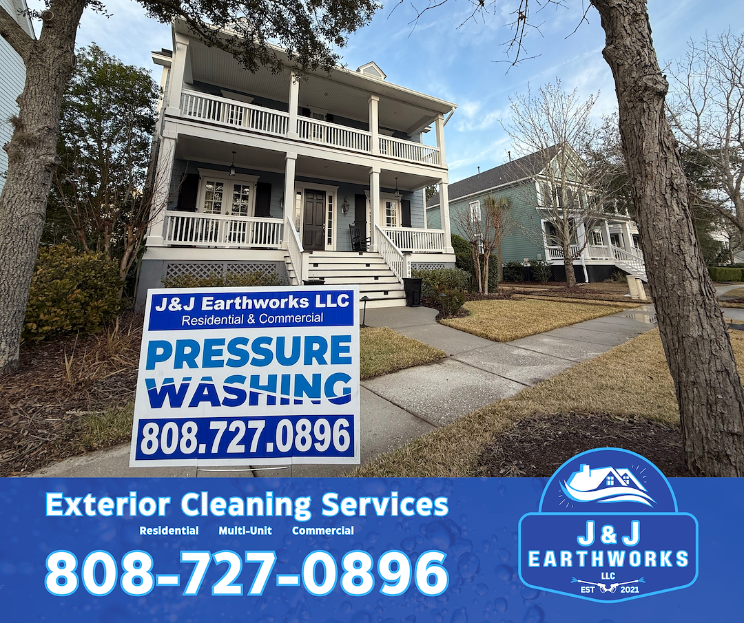 House Washing, Gutter Cleaning & Paver Cleaning on Daniel Island – J&J Earthworks Delivers Exceptional Results