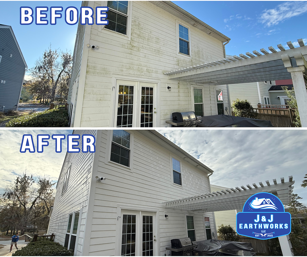 J&J Earthworks Provides Last-Minute Soft Wash for Market-Ready Home on James Island, SC