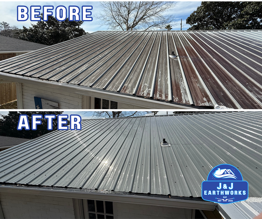 Roof Cleaning in Mount Pleasant – Safe & Effective Soft Wash by J&J Earthworks